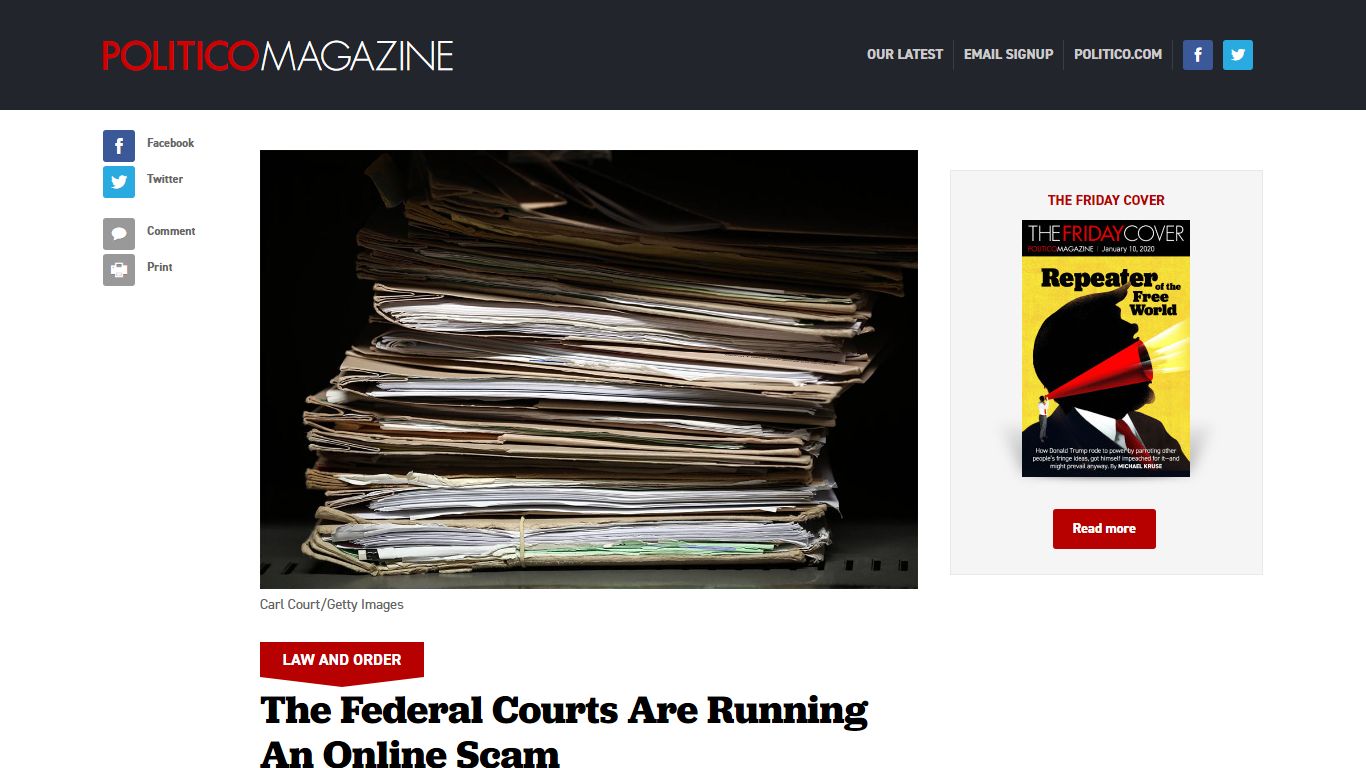 The Federal Courts Are Running An Online Scam - POLITICO